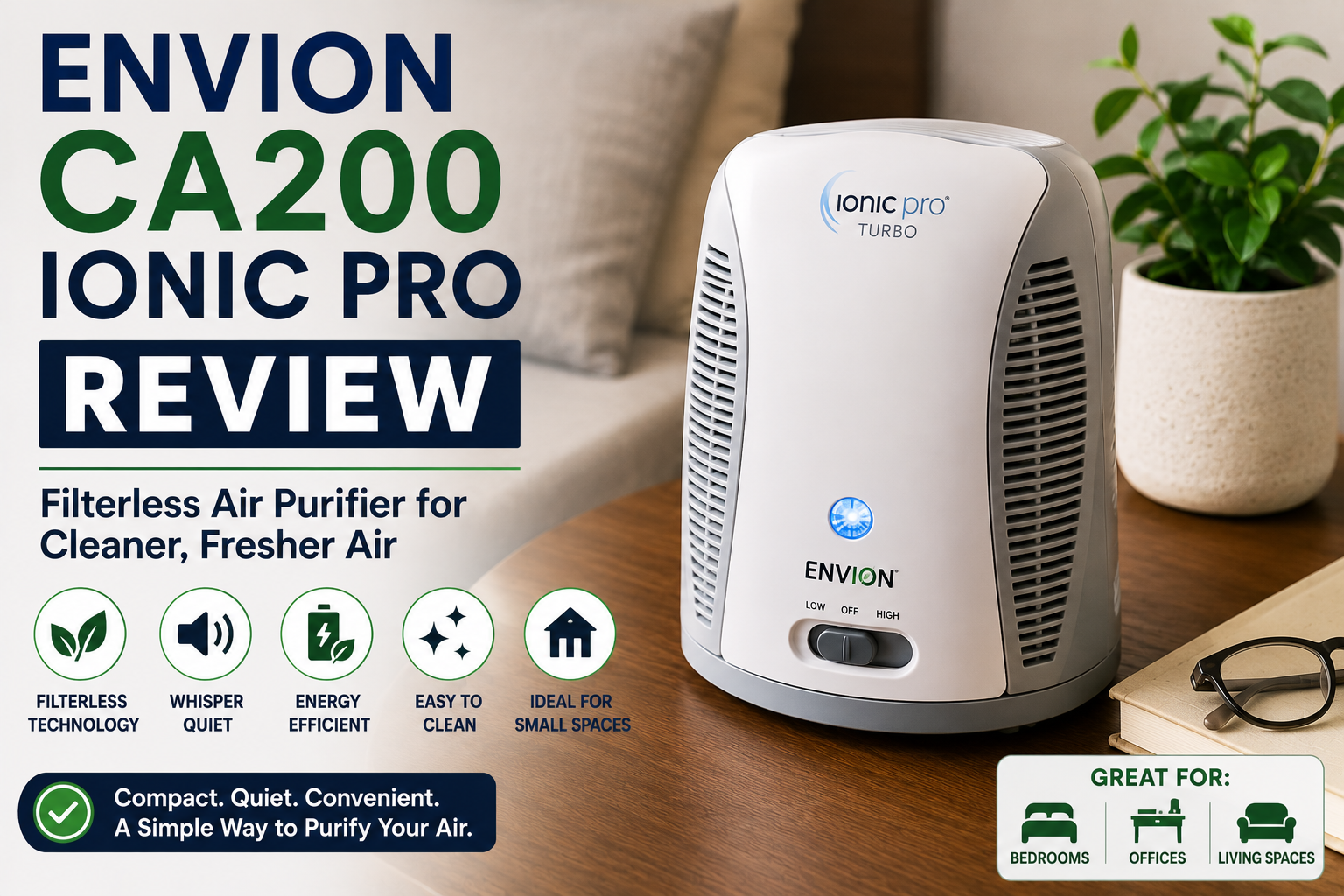 ENVION CA200 Ionic Pro Review: Filterless Purifier Worth It?