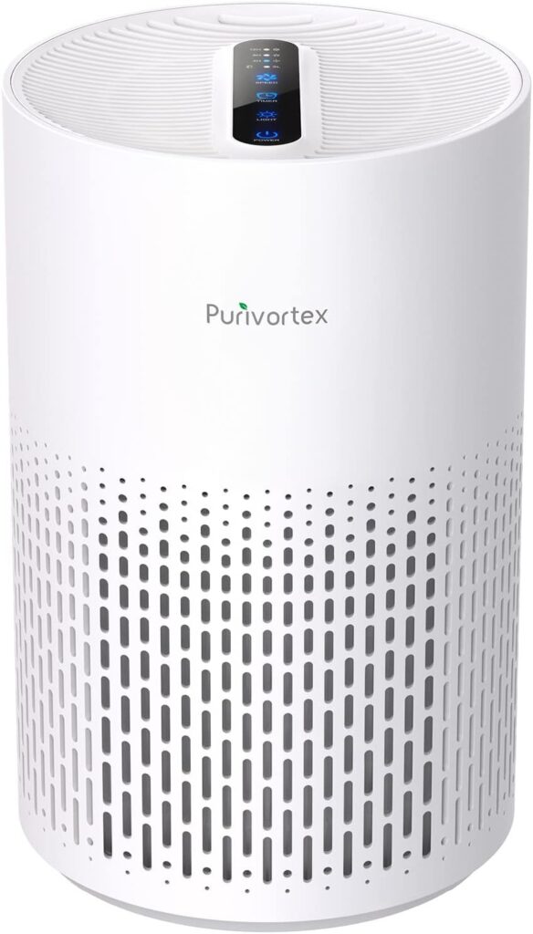 Air Purifiers for Home, H13 True HEPA Filter for A11ergies, Pollen, Smoke, Dusts, Pets Dander, Odor, Hair, Ozone Free, 20db Quiet for Bedroom, Living Room, SGS Certificaion - AC400 White