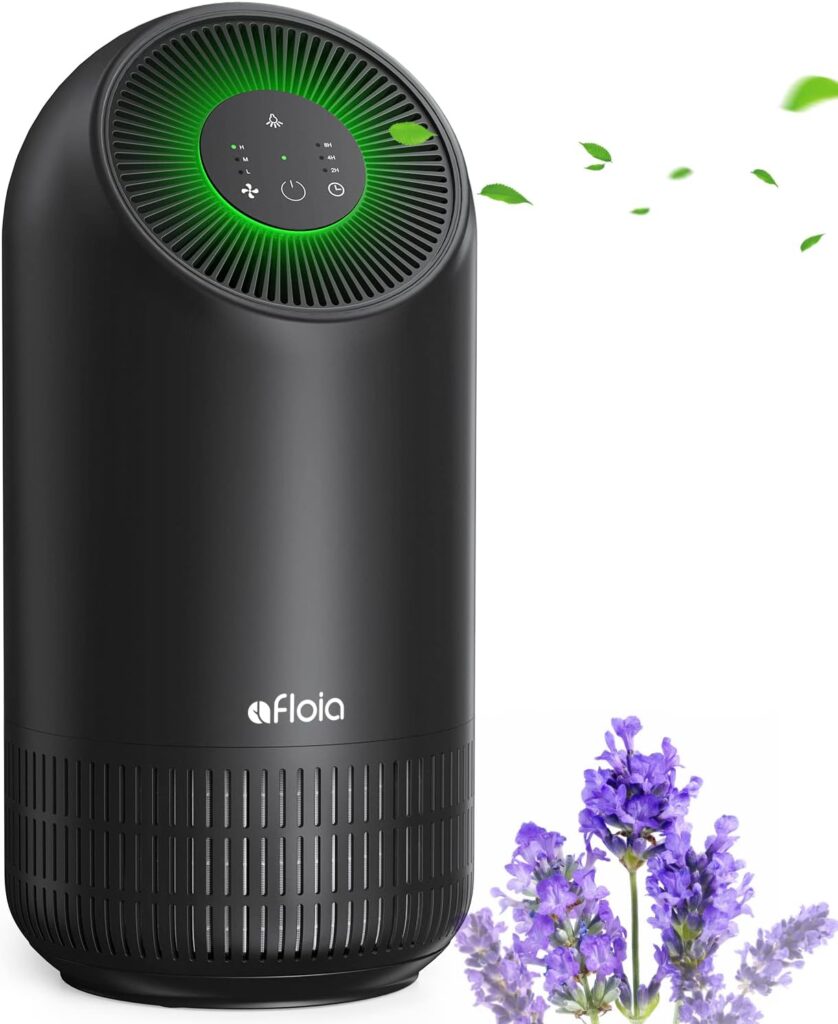 Air Purifiers for Home Up to 880 Ft² With Fragrance Sponge, 24dB HEPA Filter Air Fresheners,3-Stage Filtration Remove 99.99% Smoke, Allergies, Pet Dander, Odor, Dust cleaner For bedroom and office