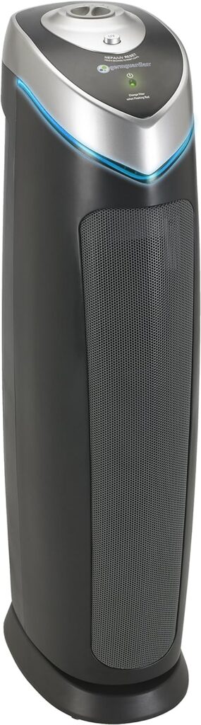 Germ Guardian Air Purifier with HEPA 13 Filter, Removes 99.97% of Pollutants, Covers Large Room up to 915 Sq. Foot Room in 1 Hr, UV-C Light Helps Reduce Germs, Zero Ozone Verified, 28, Gray, AC5000E