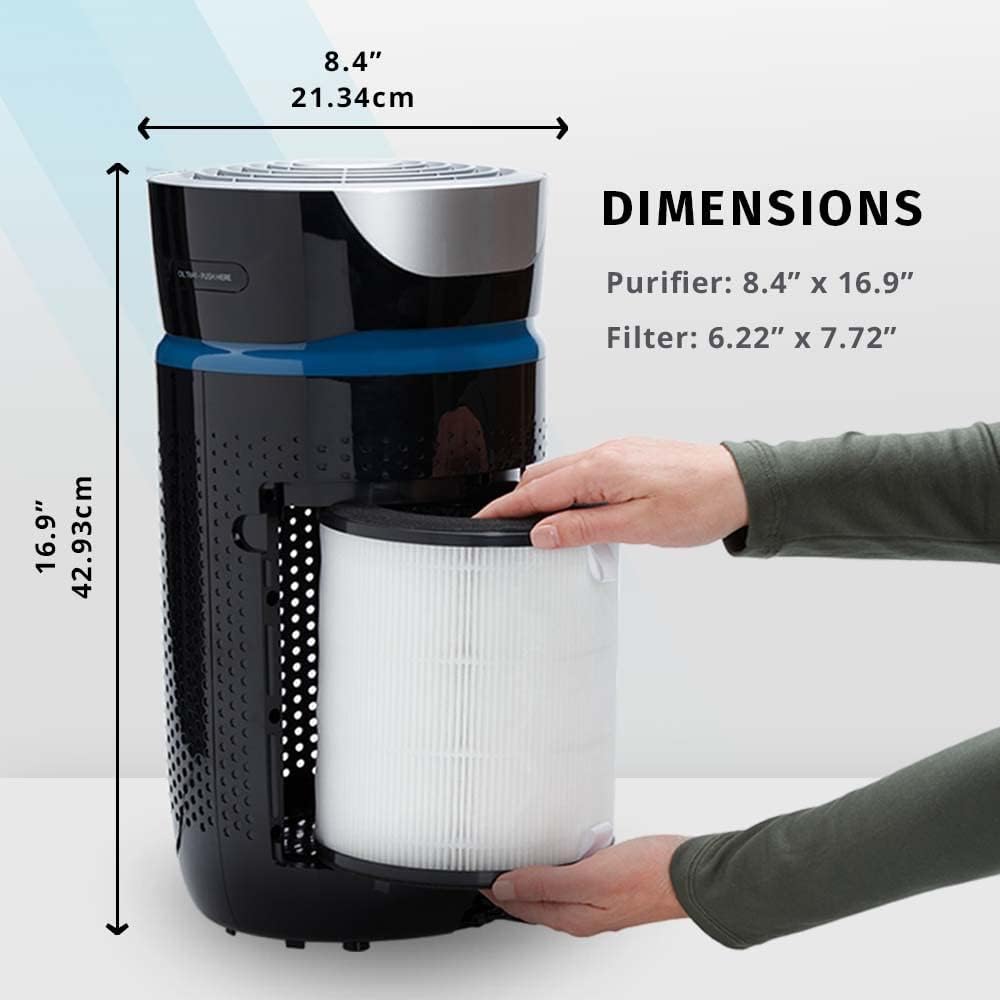 Homedics TotalClean 3-in-1 HEPA-Type Air Purifier Filter Replacement, Works with Homedics AP-T40, AP-T40WT, AP-T45-BK and AP-T45-WT Air Purifiers, Captures Microscopic Airborne Particles
