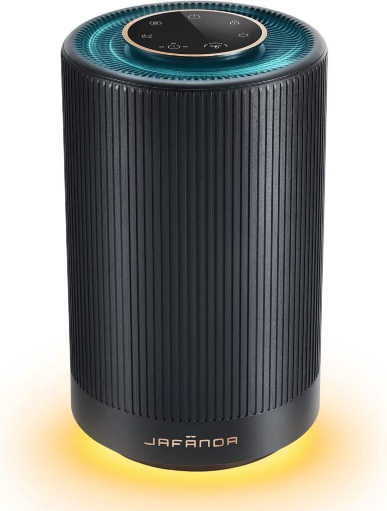 Jafanda Air Purifiers for Dorm Room Home bedroom,H13 True HEPA Coverage 450 sqft,23 dB Portable Air cleaner,Effectively Remove Pollen Dust and Odor to Prevent Seasonal Air Diseases,Night Light
