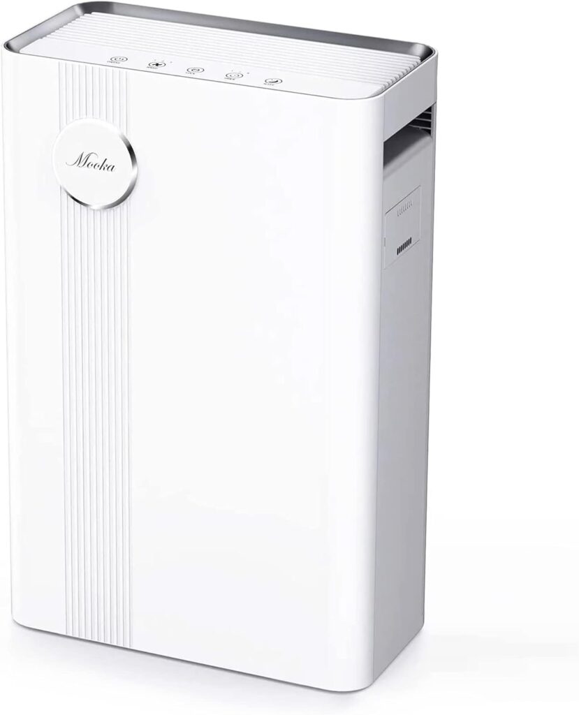 MOOKA Air Purifiers Home for Large Room Up to 1800 Sq. Ft, KJ203F-142-01 True H13 HEPA Air Filter, 23dB Air Cleaner for Pollen, Smoke, Dust, Pet Dander Fast Purification, Sleep Mode