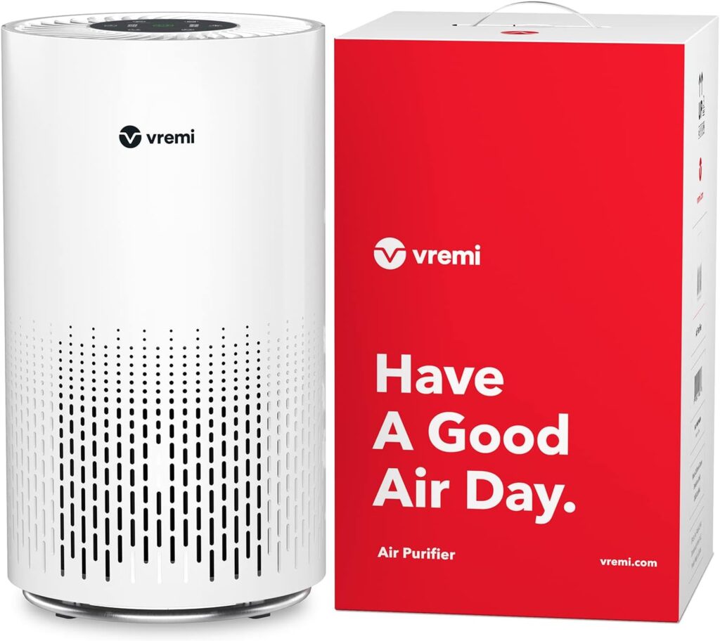 Vremi Premium True HEPA Air Purifier for Large Rooms - Removes 99.97% of Airborne Particles with H13, Activated Carbon and 3-Stage Filtration - For Rooms up to 200 Square Feet