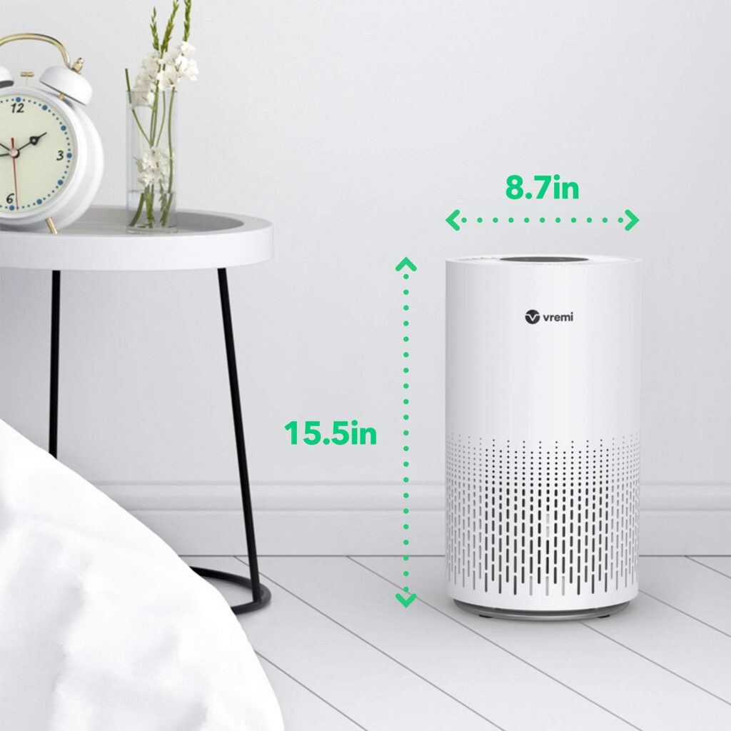 Vremi Premium True HEPA Air Purifier for Large Rooms - Removes 99.97% of Airborne Particles with H13, Activated Carbon and 3-Stage Filtration - For Rooms up to 200 Square Feet