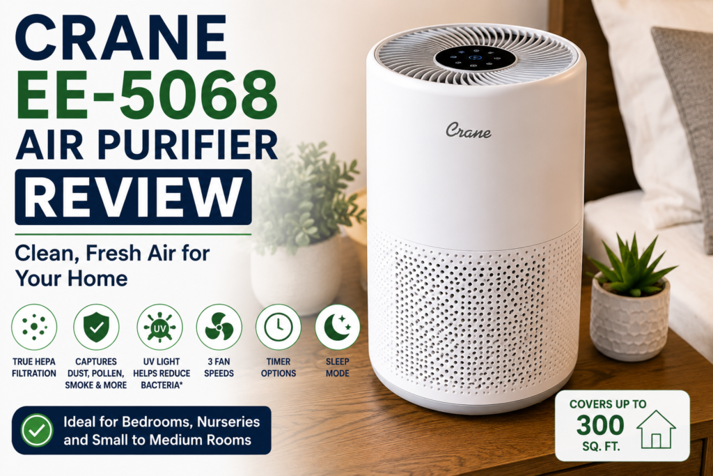 Crane EE-5068 air purifier review for bedroom use